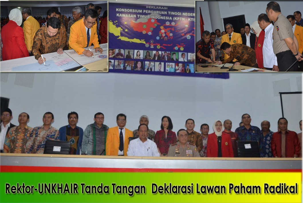 Rektor-UNKHAIR Tanda Tangan  Deklarasi Lawan Paham Radikal