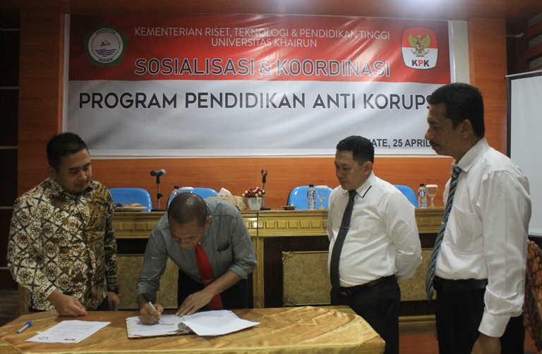 KPK Sosialisasi Pendidikan Anti Korupsi Sekaligus Jalin Kerjasama Dengan Unkhair