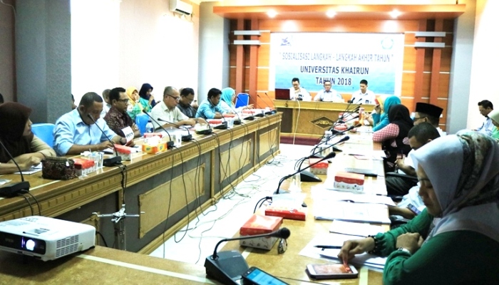 Bagian Keuangan Unkhair Bersama KPPN Ternate Sosialisasi Langkah Langkah Hadapi Akhir Tahun Anggaran 2018
