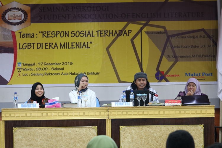 Mahasiswa Fakultas Ilmu Budaya Gelar Seminar Psikologi Tentang Respon Sosial Terhadap LGBT Di Era Milenial