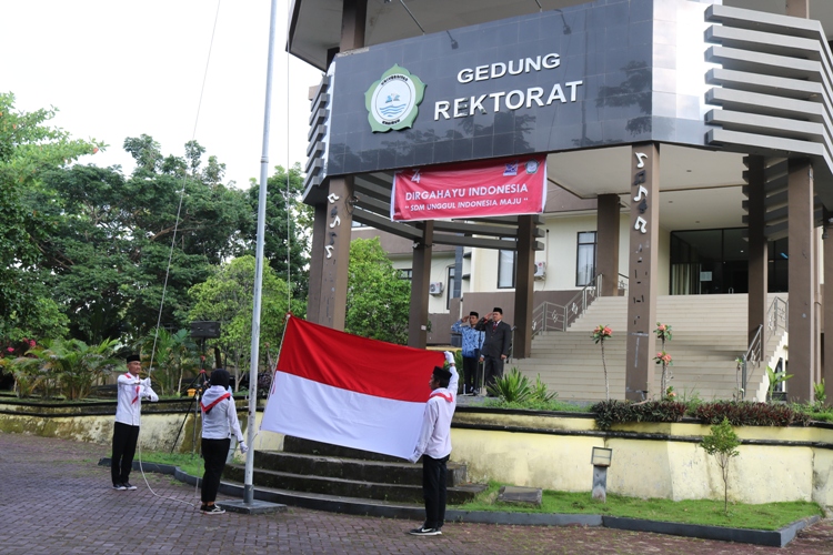 Unkhair Gelar Upacara  Hari Kemerdekaan Republik Indonesia Ke 74