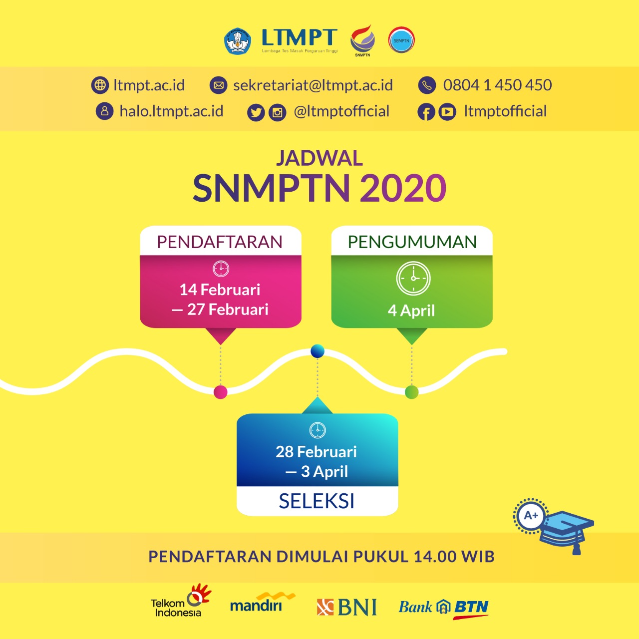 Pendaftaran Mahasiswa Baru Jalur SNMPTN Mulai 14 Februari 2020