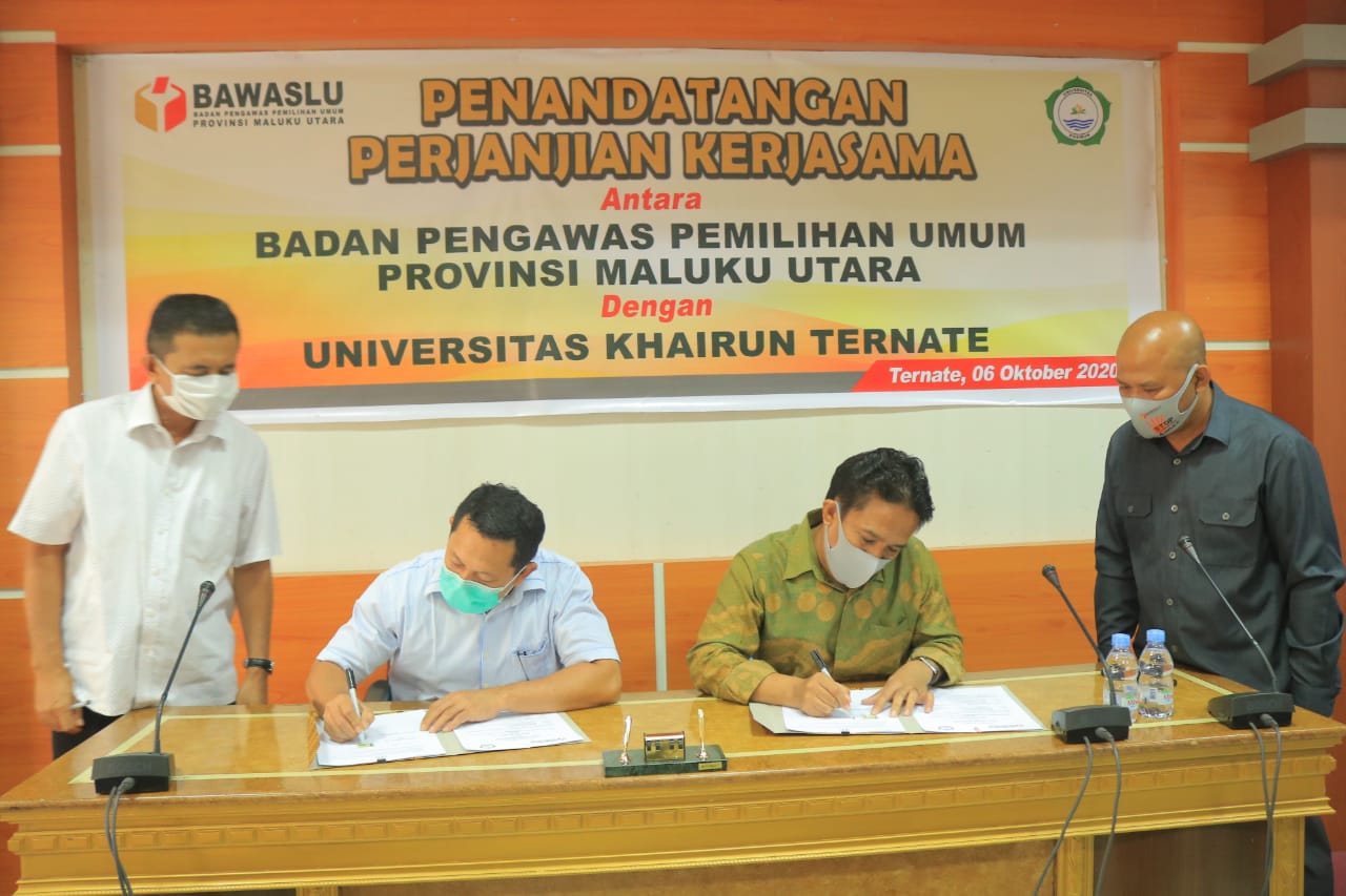 Unkhair dan BAWASLU Maluku Utara Jalin Kerjasama