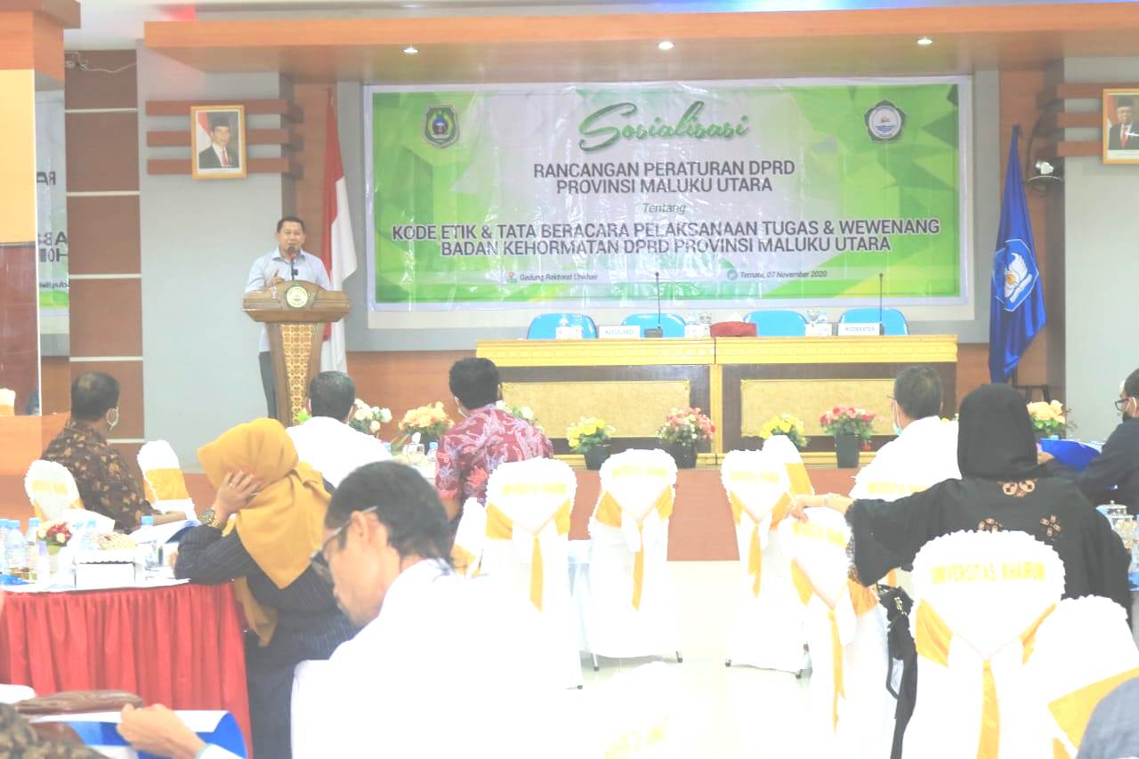 DPRD Provinsi Malut Bersama Unkhair Sosialisasi Rancangan Kode Etik Anggota Dewan