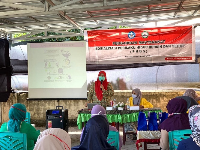 Fakultas Kedokteran Unkhair Gelar Sosialisasi PHBS di Masa Pandemi Covid-19 di Kelurahan Ubo Ubo Kota Ternate