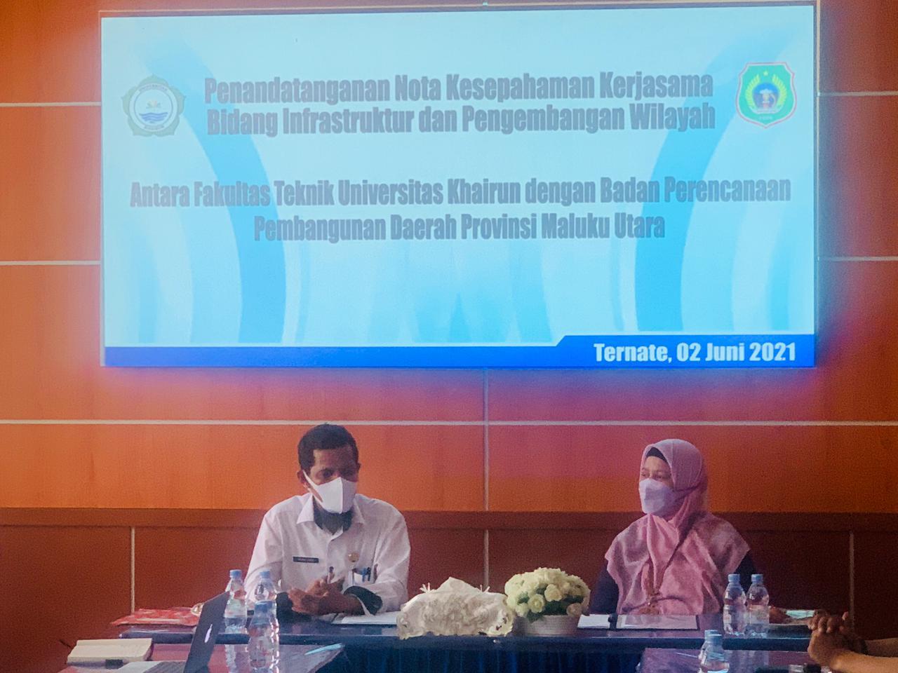 BAPPEDA Provinsi Malut Jalin Kerjasama Dengan Fakultas Teknik Unkhair