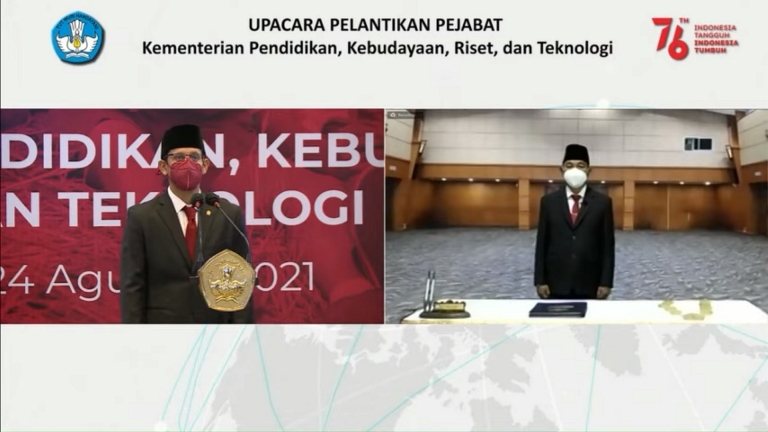 Mendikbudristek Lantik Dr. M. Ridha Ajam, M.Hum Sebagai Rektor Unkhair Periode 2021-2025