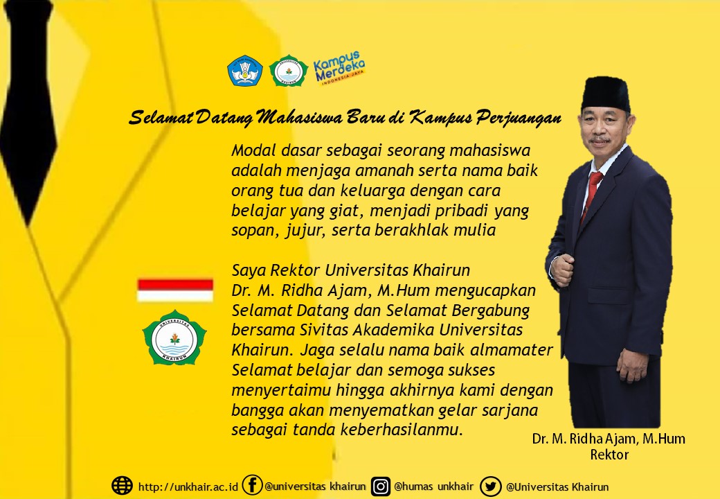 Selamat Datang Mahasiswa Baru di Universitas Khairun