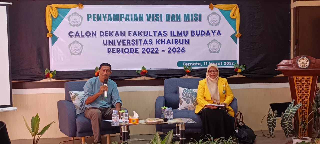 Penyampaian Visi Misi Calon Dekan Fakultas Ilmu Budaya periode 2022-2026