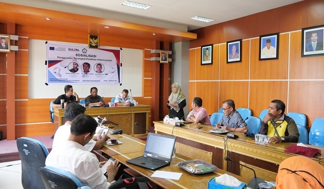 PSB dan KUI Unkhair Sosialisasi Penggunaan Perangkat Pelatihan Kebencanaan
