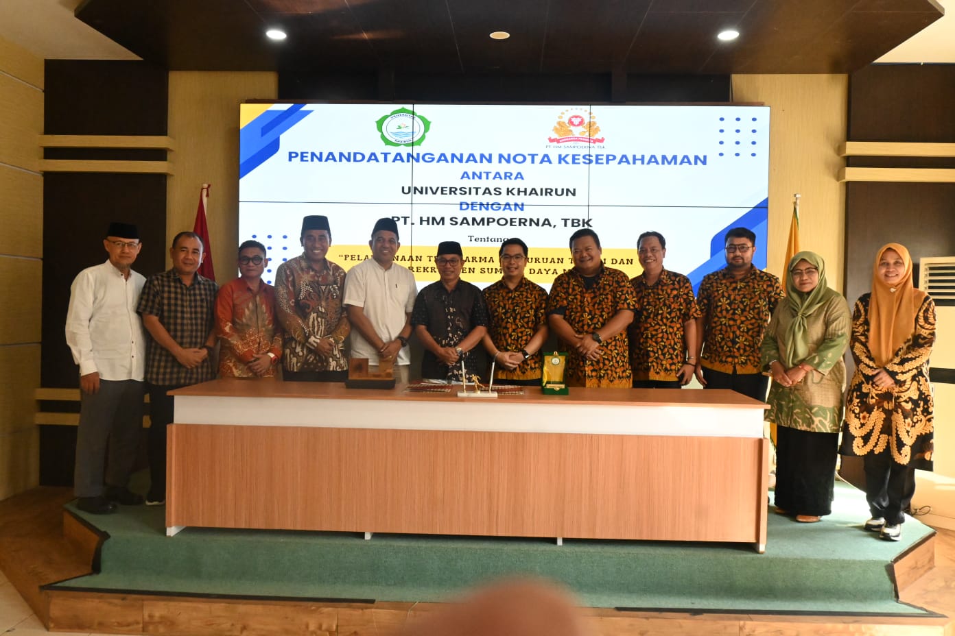 Unkhair dan PT. HM Sampoerna Tbk Teken MoU Pelaksanaan Tri Dharma dan Rekrutmen SDM