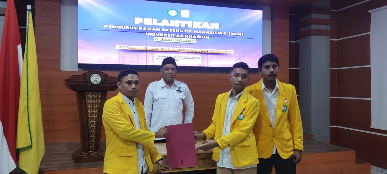 M. Fatahuddin Hadi Resmi Dilantik sebagai Presiden BEM Unkhair