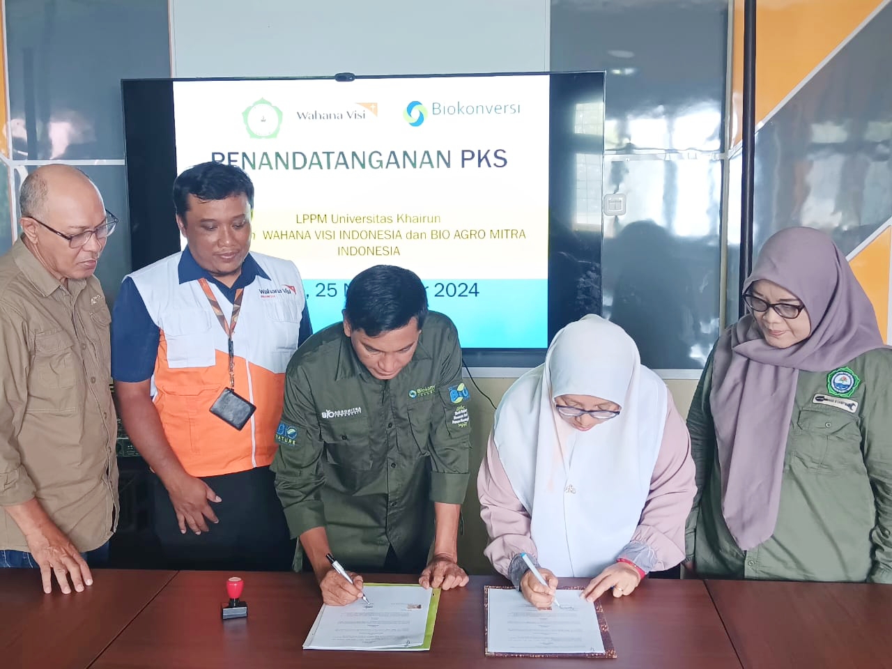 LPPM Unkhair, WVI, dan PT. Bio Konversi Indonesia Jalin Kerja sama Tingkatkan  Produktivitas Pertanian di Malut