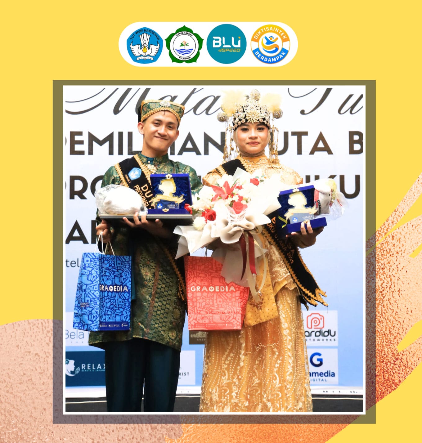 Dua Mahasiswa Unkhair Juarai Duta Bahasa Maluku Utara, Siap Melaju ke Tingkat Nasional
