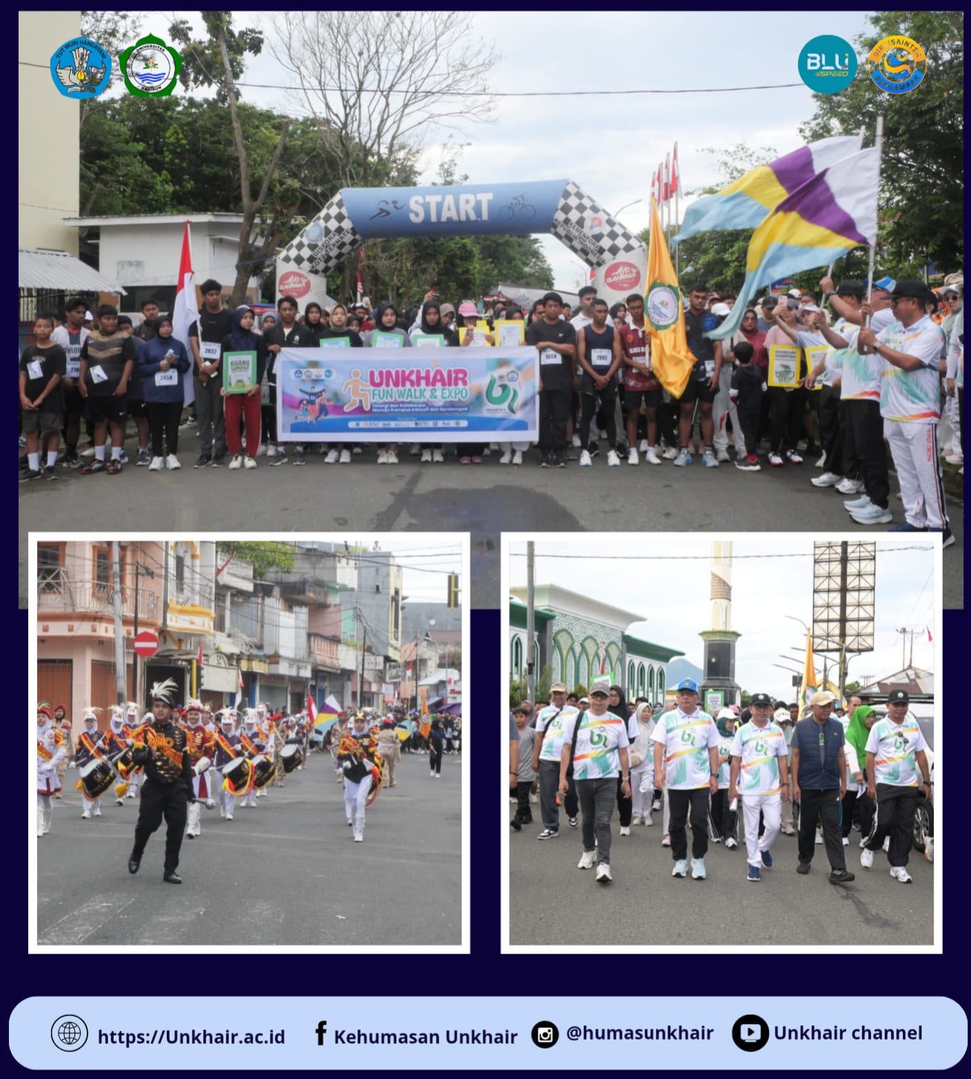 3.426 Peserta Fun Walk Ramaikan Semarak Dies Natalis ke-61 Unkhair, Diselingi Aksi Bersih Kota