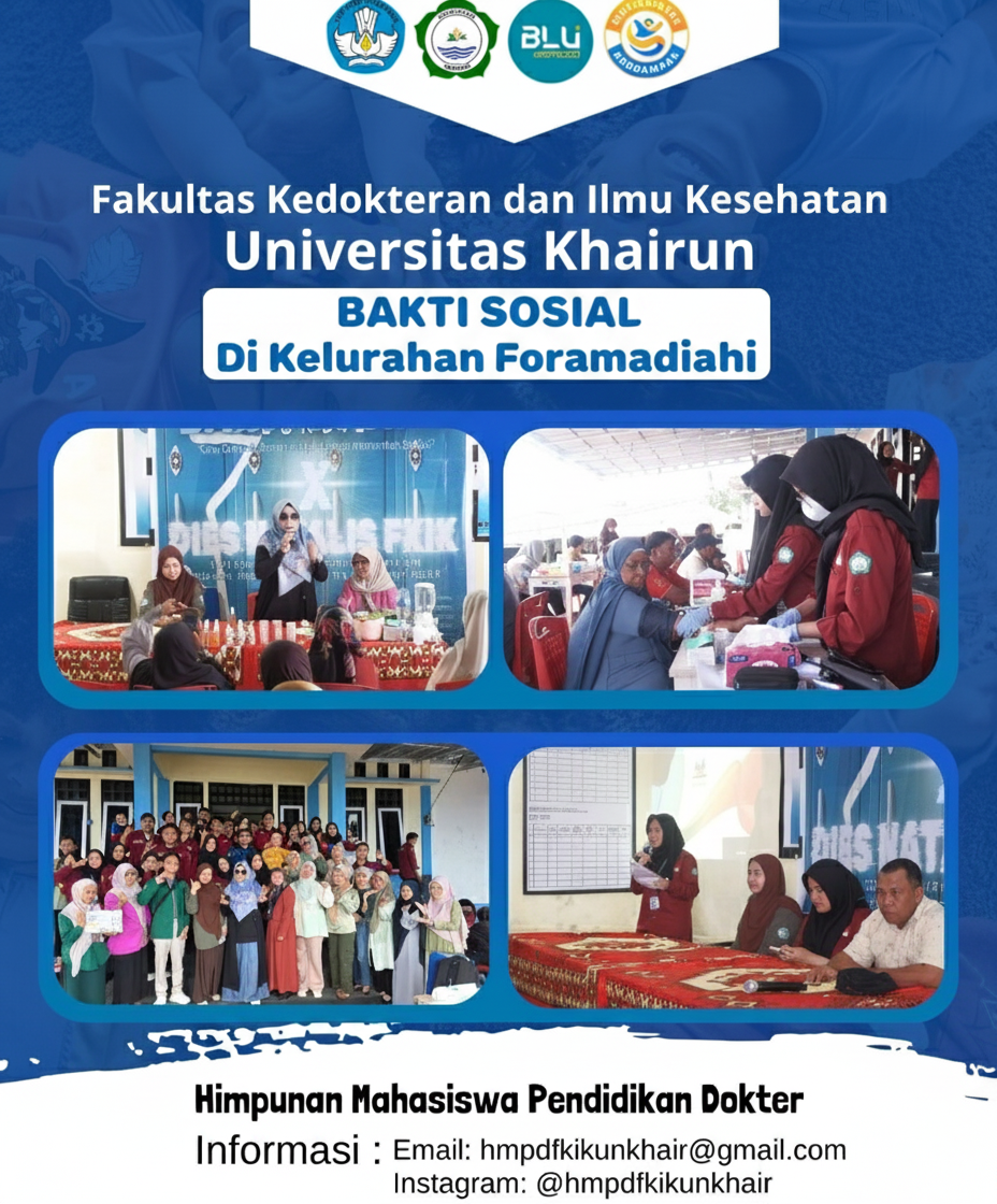 Dies Natalis ke-10 FKIK Unkhair, HMPD Gelar Baksos, Dihadiri Istri Wagub Malut