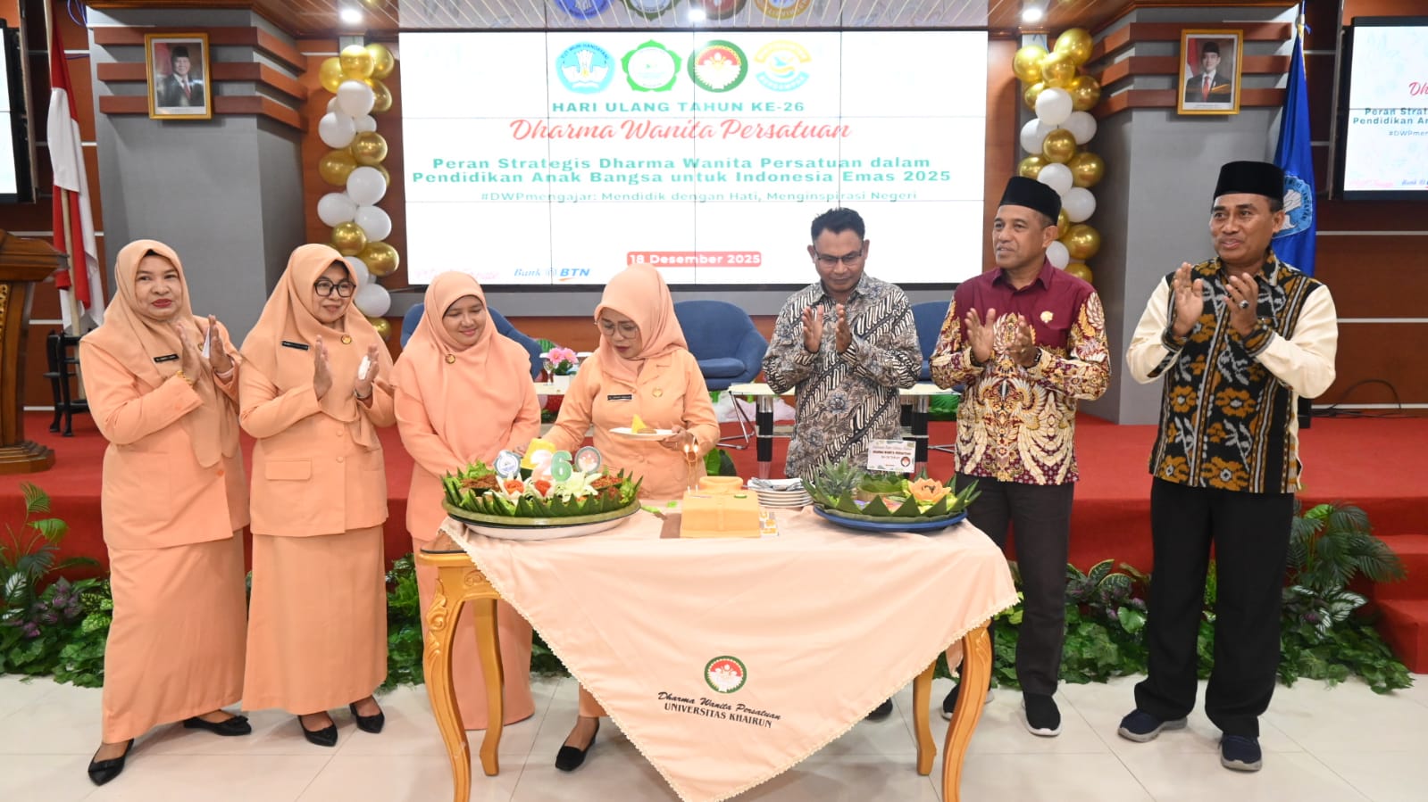 Puncak HUT ke-26 DWP, Rektor Unkhair Tekankan Peran Ibu Cetak Generasi Emas