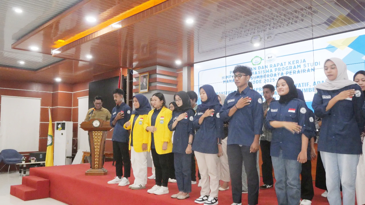 Resmi Lantik Pengurus HimaPro MSP, Ini Pesan Wadek III FPIK Unkhair