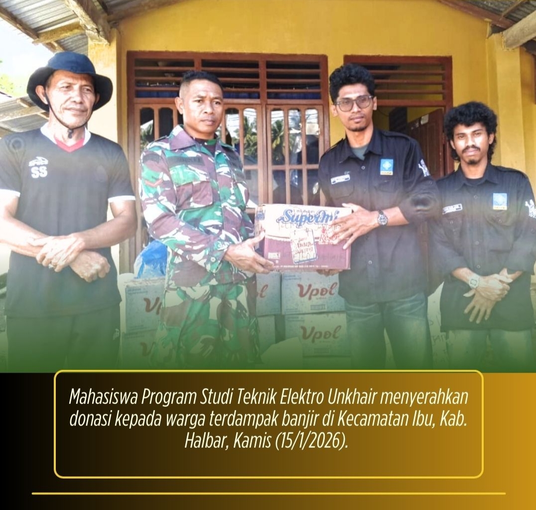 Mahasiswa Elektro Unkhair Gelar Elektro Fair 2026 di Sahu, Galang Donasi untuk Korban Banjir Ibu