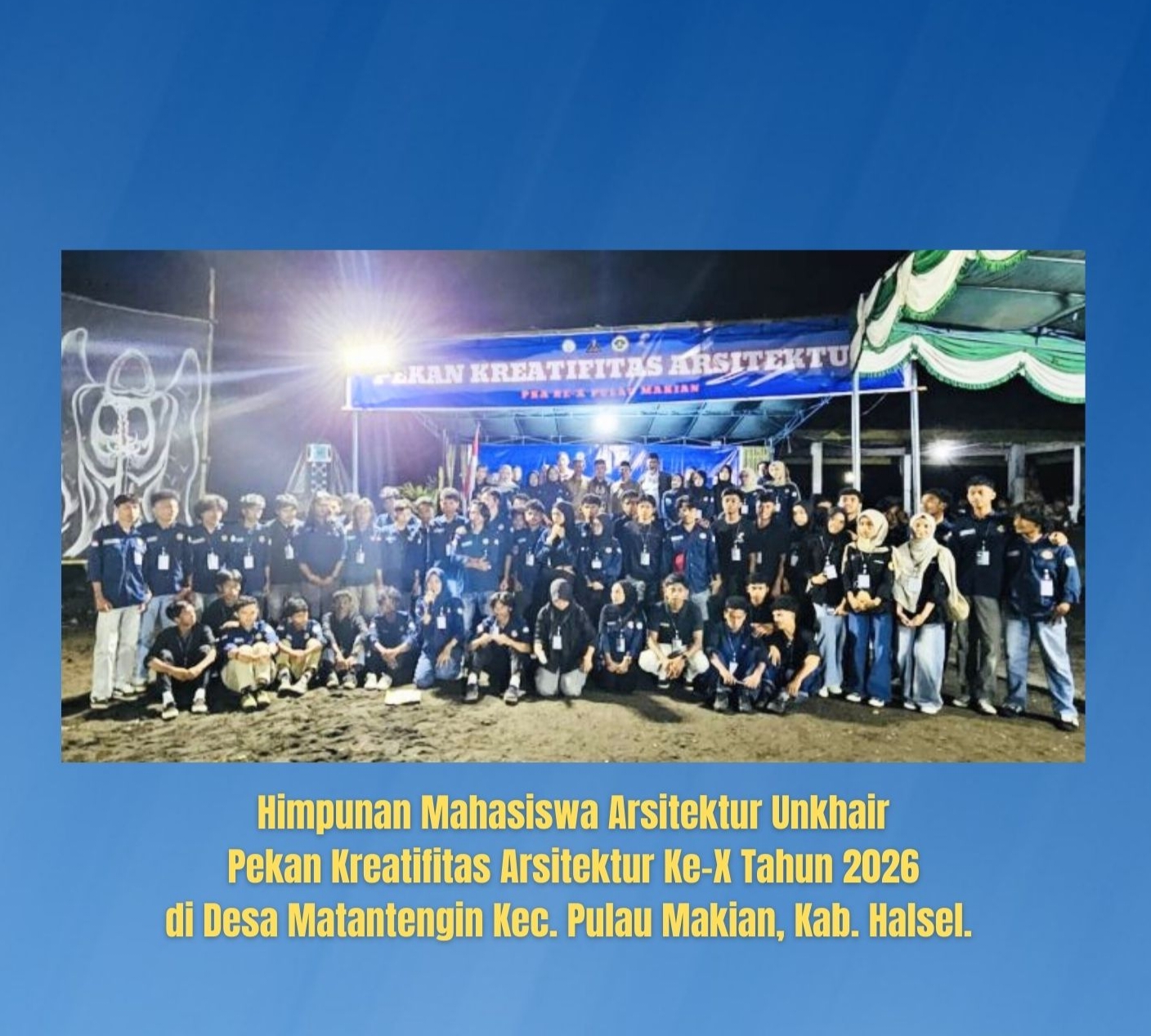 HIMA Unkhair Gelar Pekan Kreativitas Arsitektur Ke-X di Pulau Makian