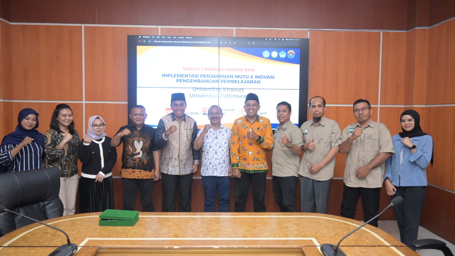 Diskusi Mutu Pembelajaran, Unkhair dan Unpatti Saling Berbagi Best Practices