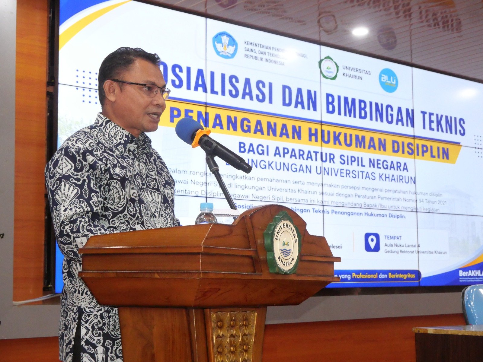 Sosialisasi dan Bimtek Disiplin ASN di Unkhair, Rektor Tekankan Budaya Integritas ASN