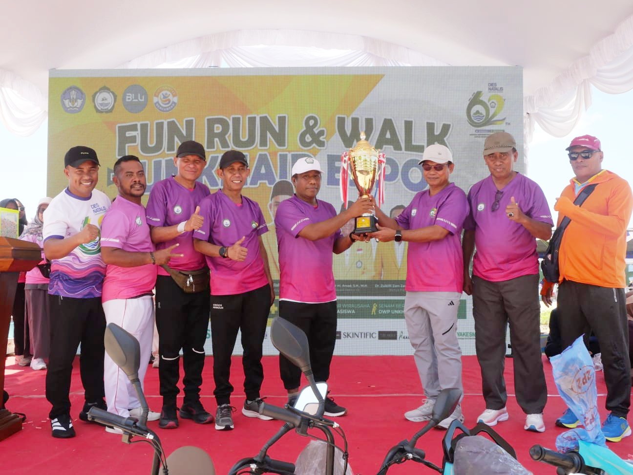BPKU Juara Umum Dies Natalis ke-62 Unkhair, Bawa Pulang 1 Unit Sepeda Motor