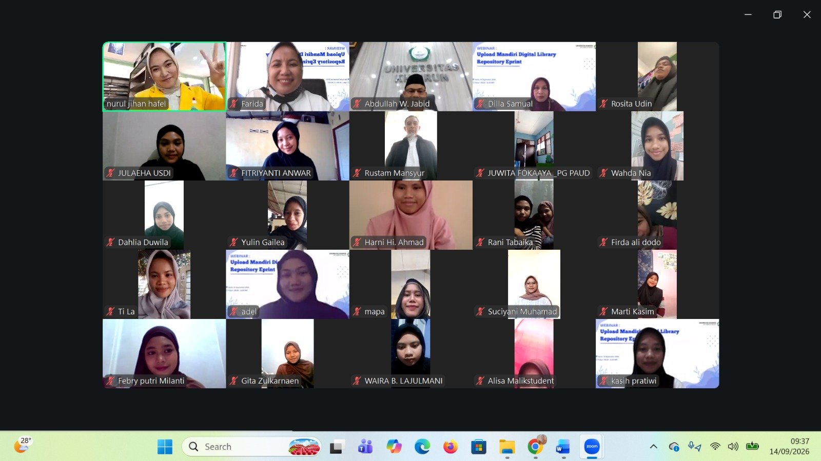 UPA Perpustakaan Unkhair Gelar Webinar Upload Mandiri Repository E-Print